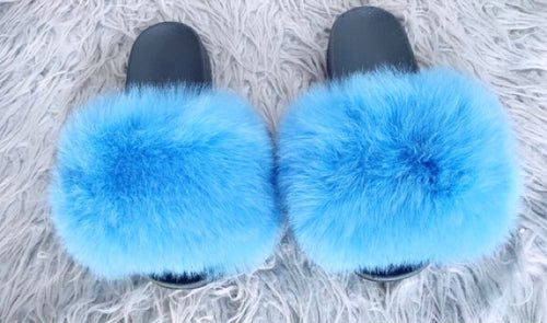 Fur Slides - Blue Ice