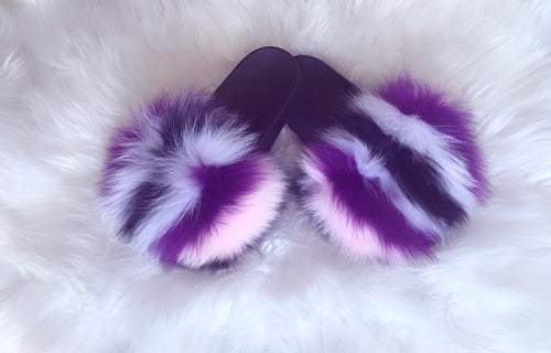 Fur Slides - Violet Babe